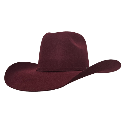 American Wine Wool Cashmere Cowboy Hat – Luxury Western Hat for Rodeos & Outdoor Fashion