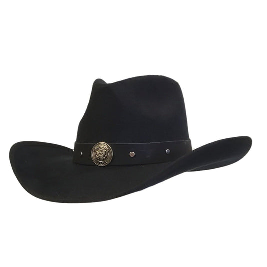Army Heroes Renegade Series black cotton poly felt cowboy hat with a bold Western design and durable craftsmanship