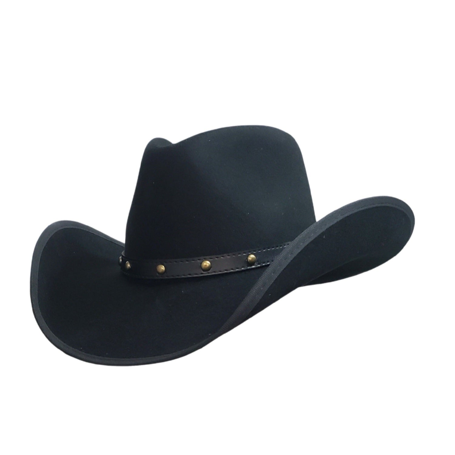 Western Stampede Black Hat – High-Quality Wool Cashmere Cowboy Hat for Rodeo and Ranch Wear