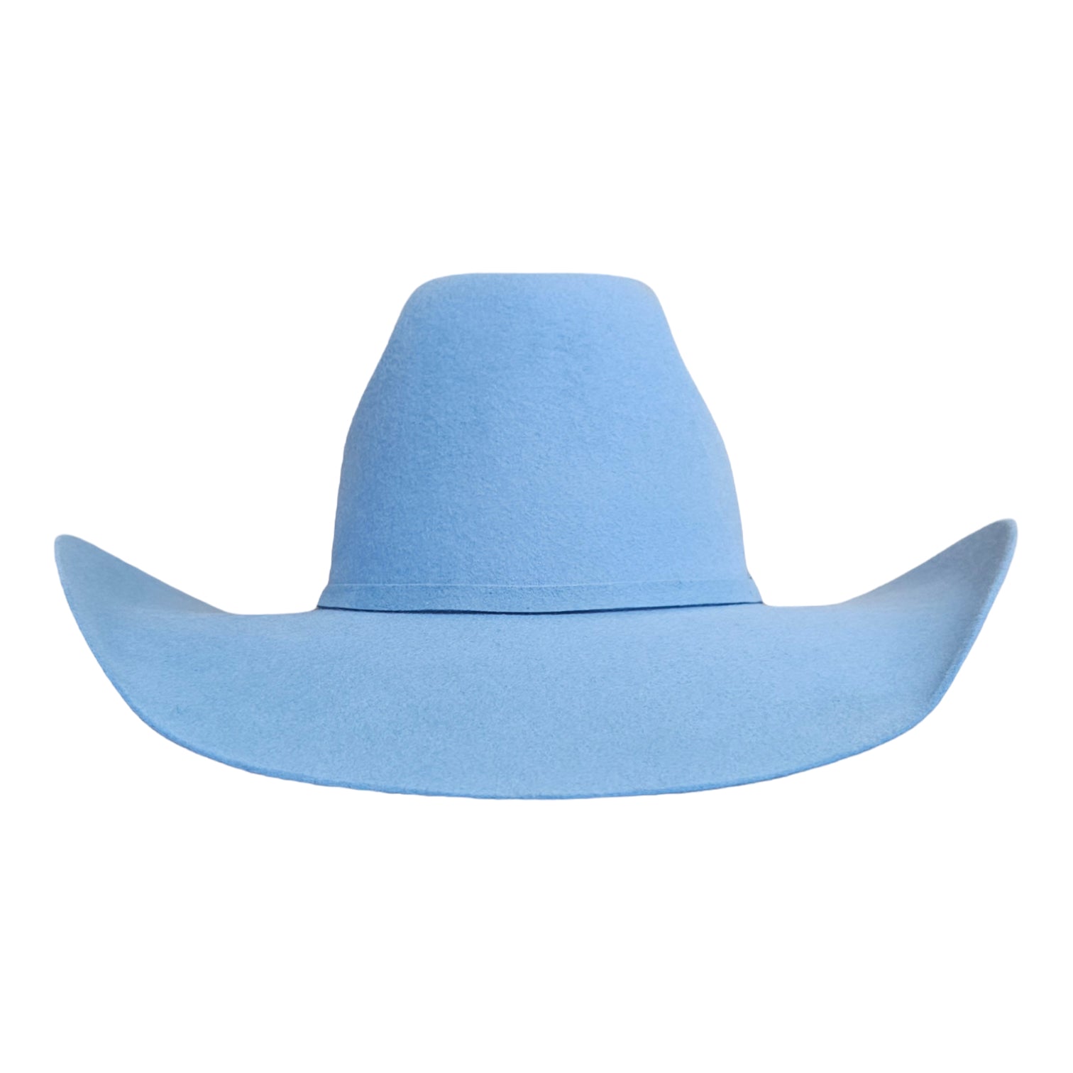 Elegant American Baby Blue Wool Cashmere Hat – Stylish Cowboy Hat for Men & Women