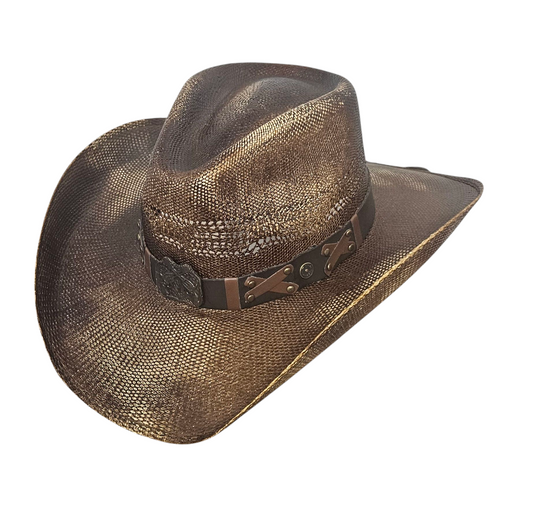 Western Outlaw Brown Hat – Lightweight and Breathable Straw Cowboy Hat for Ranch and Rodeo